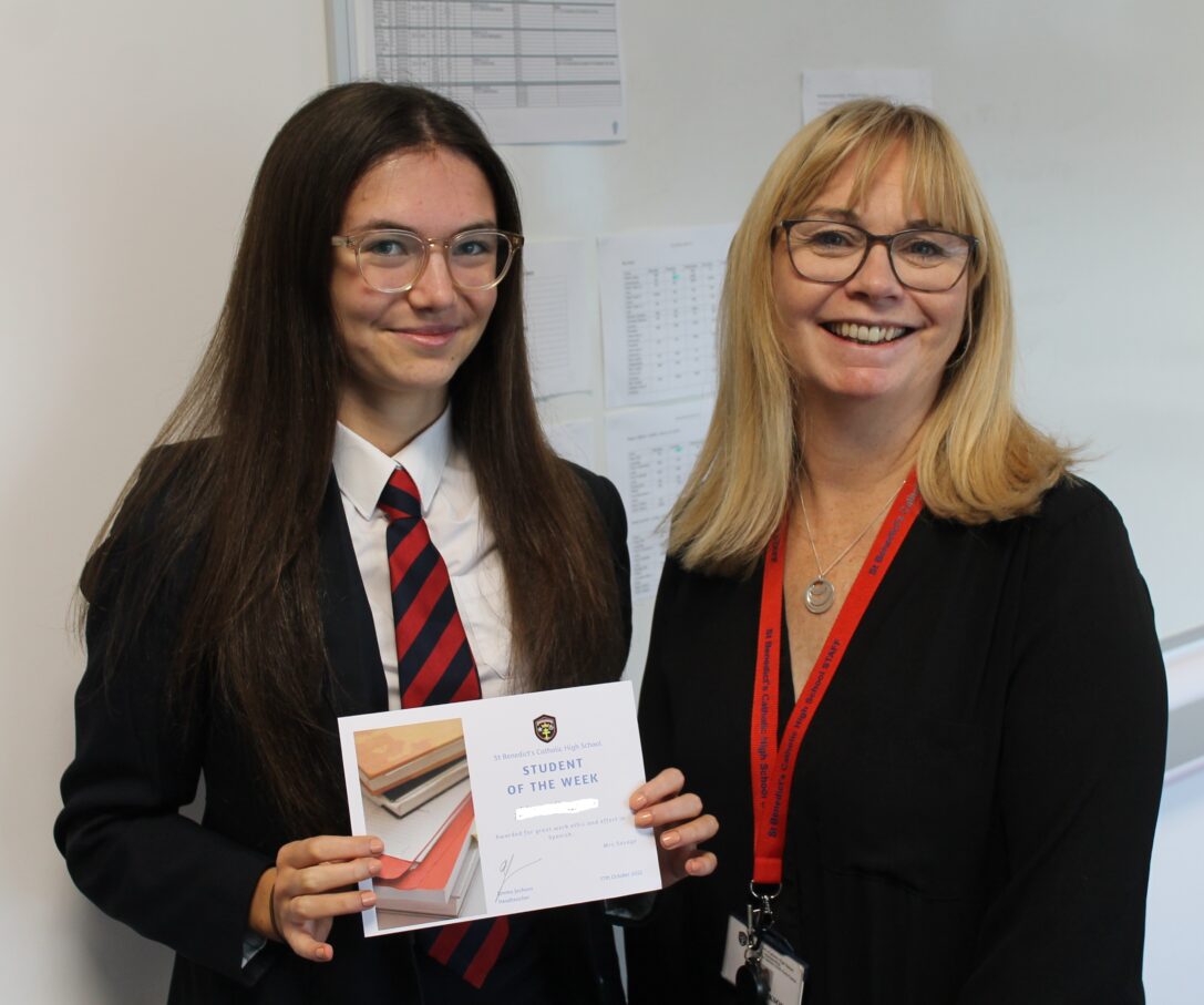 Student of the Week – 17th October – St. Benedict's School
